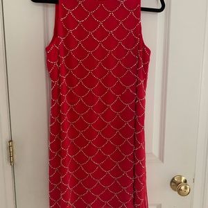 Betsy & Adam Red Sleeveless Party Dress